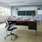 Flash Furniture 30 in D X Walnut, 70 in W X GC-M-BLK-177-WLN-GG - alternate 1